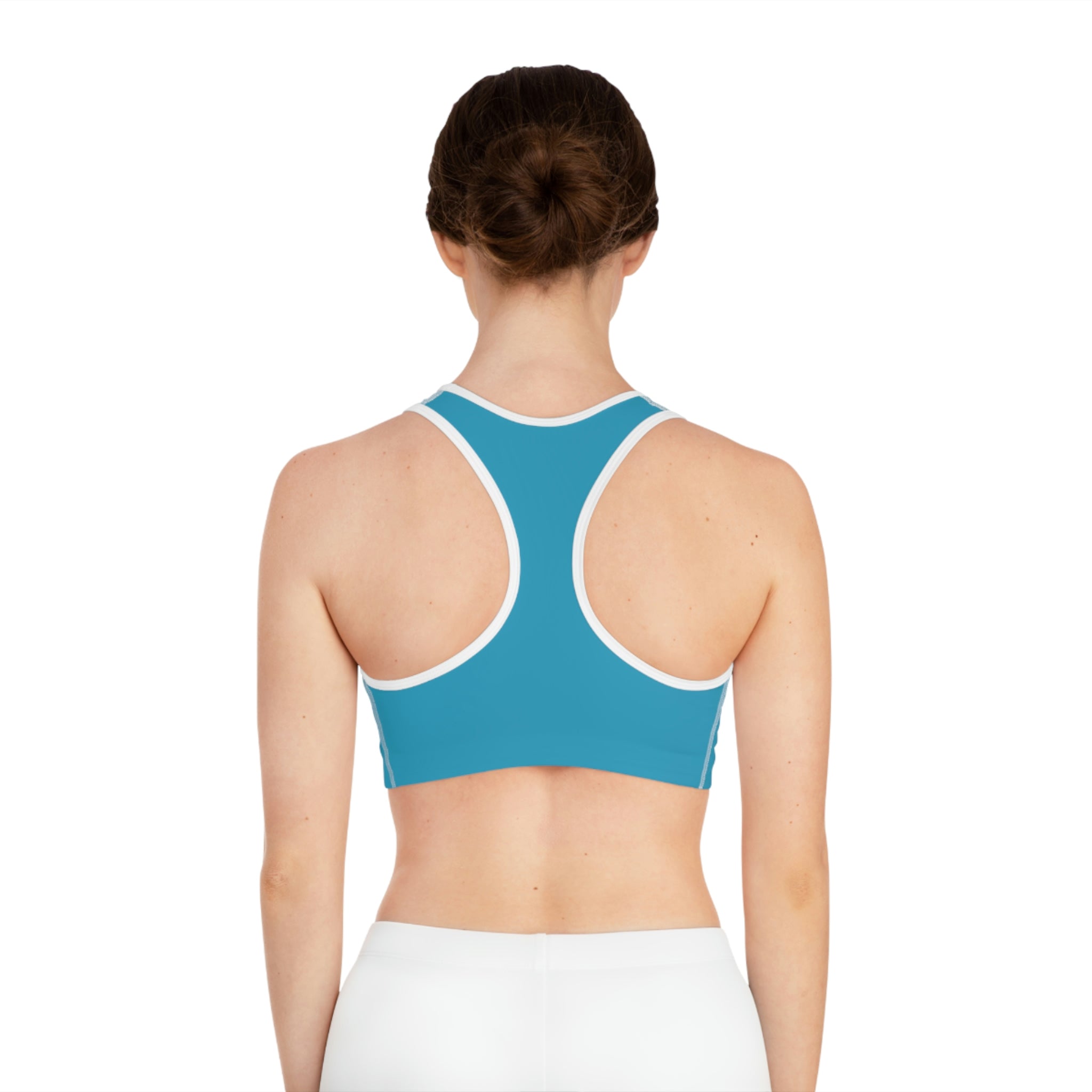 Turquoise Jolly Bear Sports Bra