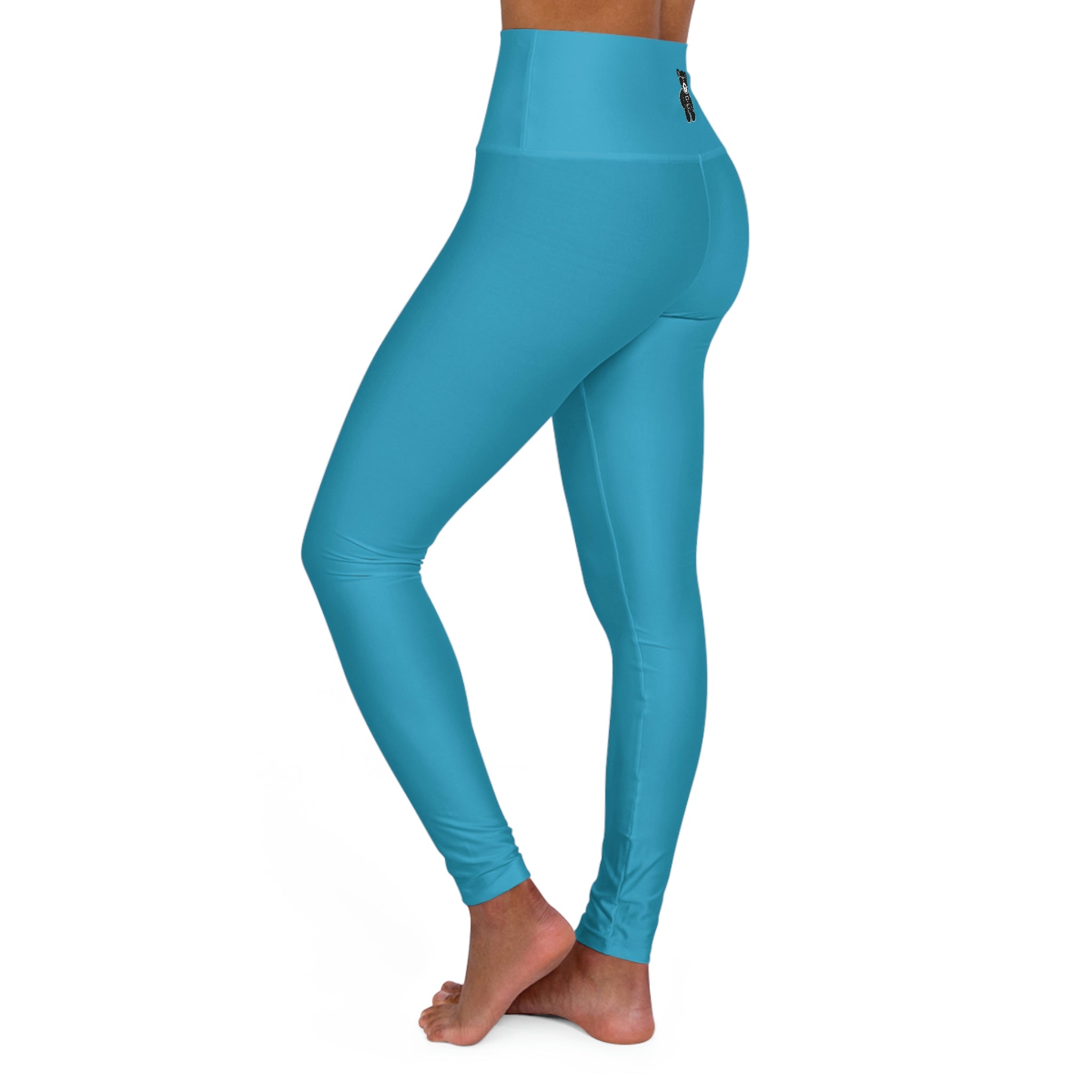 Turquoise High Waisted Jolly Bear Yoga Leggings