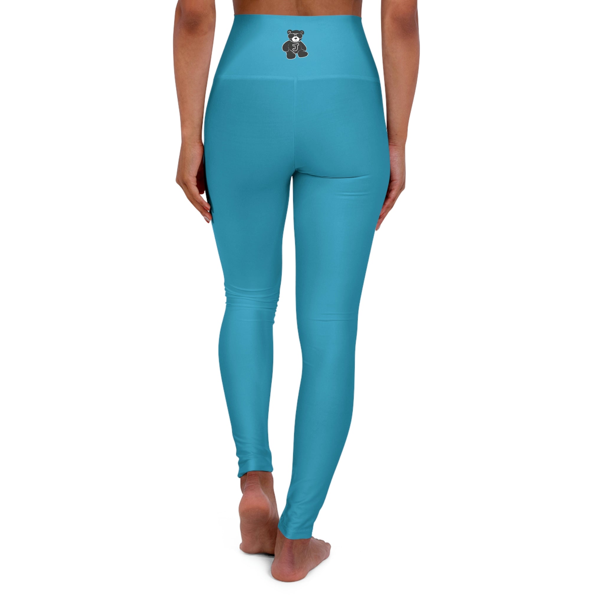 Turquoise High Waisted Jolly Bear Yoga Leggings