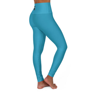 Turquoise High Waisted Jolly Bear Yoga Leggings